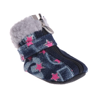 sou Pet Shoes Dogs Puppy Boots Denim Warm Snow Winter Lovely Anti Slip Zipper Casual (3)
