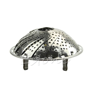 Yu - cesta plegable de acero inoxidable para vapor, cocina de malla, expandible
