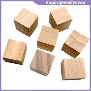 20x lotes rústico sin pintar bloques de madera cubos cortados briquetas de madera decoraciones DIY