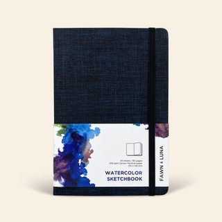 Canson Montval acuarela cuaderno de bocetos - tela azul marino - libro de pintura/foto/libro de bocetos