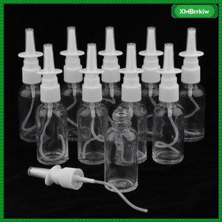 [RKIW] 10 botellas vacías de vidrio recargable Nasal Spray botella fina bomba de niebla viales 30 ml traje para maquillaje agua Perfumes aceites esenciales