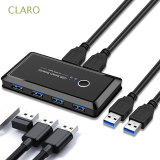 CLARO Scanner KVM Switcher Hub Adapter 4 USB Devices USB Switch Selector Switch Box Keyboard Mouse Printer 2 Computers Sharing USB 2.0 3.0