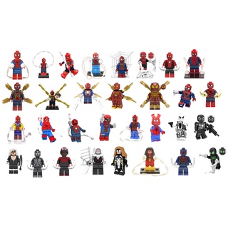 Mini Figura Spiderman Lego muñecos de construcción bloques armables minifiguras Varios Personajes Peter Parker Marvel