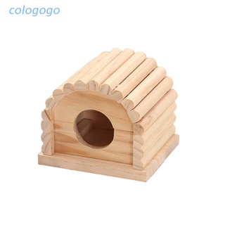 Colo Hamster casa de madera con fondo desmontable mascotas pequeñas accesorios de jaula