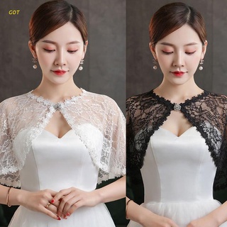 Got negro blanco corto de encaje Xaile Lolita Para mujer Vestido Elegante Vestido de boda ropa de Moda (1)