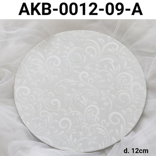 Gr-Akb-0012-09 12 cm redondo pastel tabla mantel individual tallado motivo