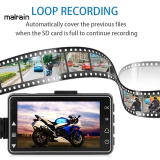 [Ma] Portátil Dashcam 720P cámaras duales grabadora de conducción DVR monitoreo de estacionamiento para Motocross (2)