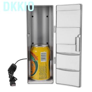 Dkkio Mini nevera portátil USB bebidas cerveza latas enfriador/calentador congelador portátil PC oficina coche Refrige