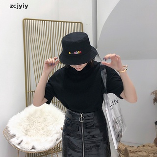 zcjyiy moda mujeres hombres unisex transpirable bordado algodón cubo sombrero sol gorra mx
