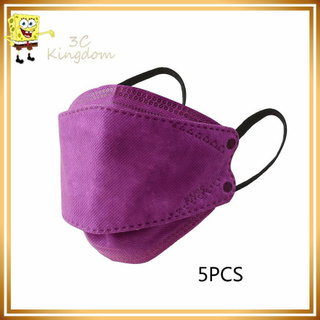 Máscara 5pzas KF94 paño de protección a prueba de polvo respirable Máscaras púrpura cubierta