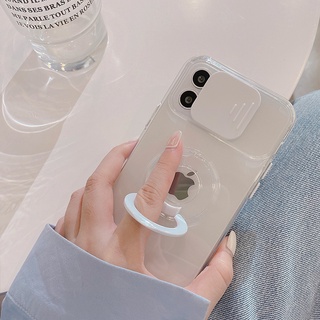 Push Pull Camera Lens Protective Case Samsung A52 A72 A32 A02S A02 A51 A71 A10S A20S A21S A20 A30 With Ring Holder Candy Color Transparent TPU Cover Kaijie (6)