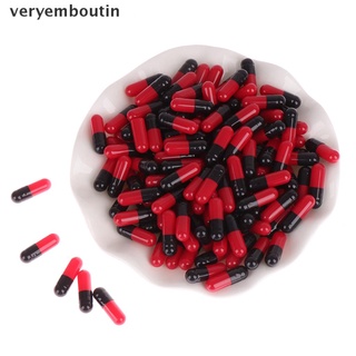 【veryem】 Red Black Gelatin Empty Capsules Hollow Gelatin Capsules Empty Pill Capsule .