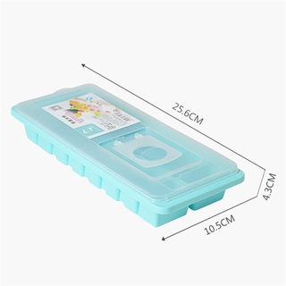 GWEN01 herramientas de cocina fabricante de hielo 16 cavidades molde de jalea cubo de hielo bandeja congelador con tapa cubierta cubitos de hielo caja de congelador molde/Multicolor (2)