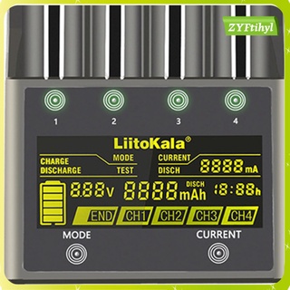 Cargador de batería de 4 bahías para inteligente 18650 AA NiMH con pantalla LCD enchufe del reino unido (1)