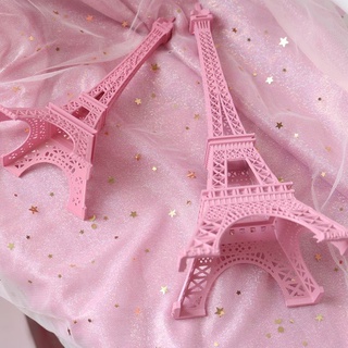 nuevos productos Ins estilo coreano Harajuku japonés rosa Torre Eiffel chica corazón decoración suave chica París Torre decoración de la habitación