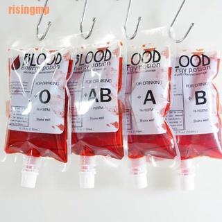 Risingmp¥~ 10x bolsas de bebida de Halloween Cosplay bolsas de sangre Props Zombie bebidas bebidas bolsas