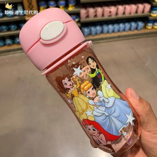 Shanghai Disney Cenicienta Blancanieves Princesa de Disney Dibujos animados para niños Taza de plástico Taza de paja Taza para beber