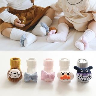 calcetines de muñeca de dibujos animados antideslizantes calcetines de piso bebé primavera y otoño delgado