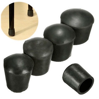 Negro engrosado mesa y silla cubierta de pie antideslizante protector pie cubierta de tubería de acero vaina