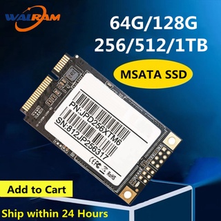Walram mSATA SSD 64GB 128GB 256GB3x5cm Mini SATA 3 disco duro interno de estado sólido para portátil y Notebook