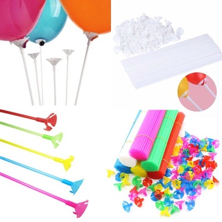 juego de 10 varillas de globo con tapa de boda, fiesta de cumpleaños, decoración de plástico