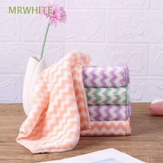 MRWHITE Striped Dish Cloth Housework Clean Towel Kitchen Rags Absorbent Coral Velvet Home Thicken Cleaning Tools/Multicolor