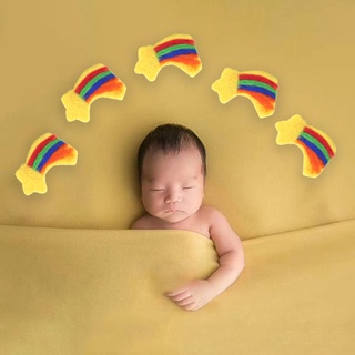 BBkiss 5 Pcs Baby Wool Felt Meteor Rainbow Newborn Infant Photography Props Decorations (7)