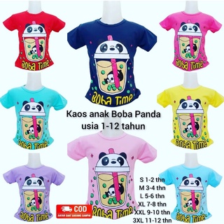 Camiseta para niñas Boba panda motif de 1-12 años