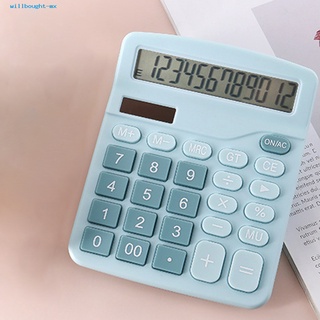willbought.mx 12 Digits Solar Calculator LCD Display Solar Calculator Automatically Shutdown for Office