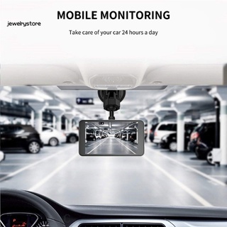 jw_ confiable dashcam vista trasera delantera doble lente grabadora de coche multifunción para vehículos
