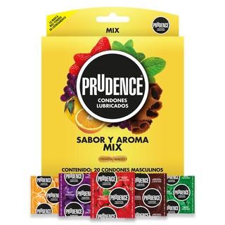 Paquete 20 Condones Prudence Sabor Y Aroma Mix