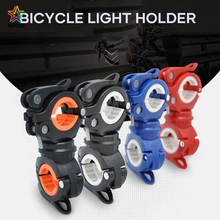 soporte de luz de bicicleta soporte de lámpara de bicicleta led faro linterna clip bicicleta manillar soporte giratorio 360 grados