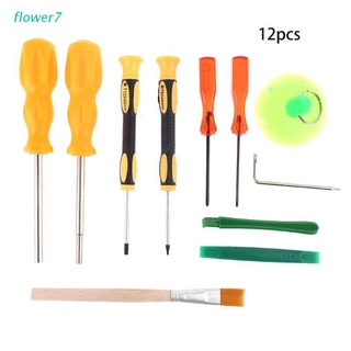 flower7 12 in 1 Triwing Screwdriver Set Durable Screwdriver Tool Full Triwing Screwdriver Repair Kit GameBit Tool Kit for Switch /New 3DS/Wii/DS/Dsl/NES