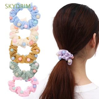 skydrim niñas ponytail titulares de moda banda de goma lazos de pelo cuerda nuevos accesorios de pelo headwear mujer elástico hairband/multicolor