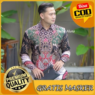 Moderno Premium de manga larga de los hombres Batik camisa completa Furing Original Solo Batik camisa PCW 029