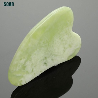 Gua Sha rascador de cuarzo Natural piedra Jade Gua Sha Facial y masaje corporal