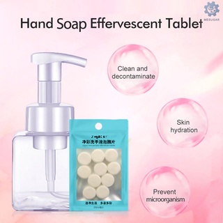Q tabletas de jabón de mano efervescente espuma de mano limpieza profunda 10 tabletas con botella (1)