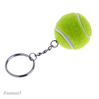 [FENTEER1] 2 x Mini pelota de tenis llavero de Metal llavero verde