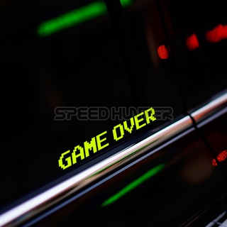 Jerrystar divertido juego GAME OVER pegatina coche eléctrico cuerpo de coche pegatina de coche a nivel de píxeles calcom