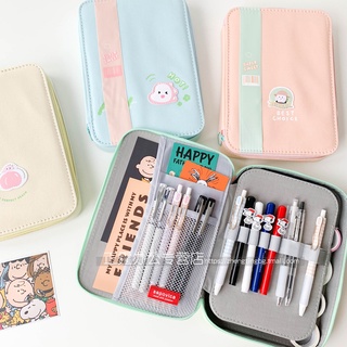 Stationery Storage Bag💭Simple Large Capacity Pencil Case Creative Junior and Middle School Students Stationery Box Simple Cute College Student Multifunctional Pen Case Japanese StyleinsZipper Stationery Bag Girls Pencil Bag Notebook Storage Bag