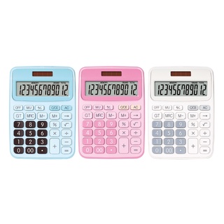 men.mx 12-Digit Electronic Calculator with Battery +Solar Power Calculators for Office