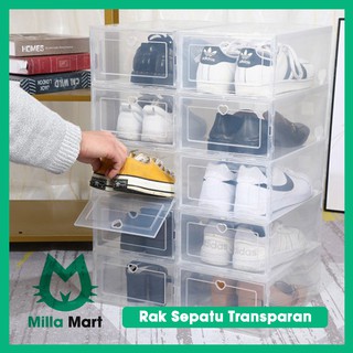 Rack/Caja de zapatos transparente gruesa versátil caja de zapatos caja de almacenamiento sandalia venta