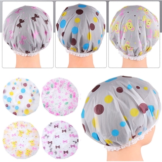 MIPING Hot New Bath Hat Thicken Elastic Hair Cover Shower Cap Waterproof Reusable Bathroom Product Salon Hairdressing Spa Bathing (6)