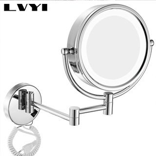 Espejo de maquillaje LED LVYI con luz 10x lupa baño
