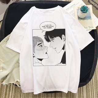 2021 Ulzzang Bj Alex I Love U más Que Anyone Else Sunbae Camiseta Casual para mujer Bl Anime ropa Punk Y2K Camiseta femenina