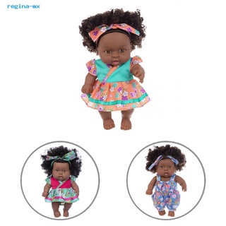 regina.mx niños accesorio negro muñecas afroamericana vinilo niña muñecas juguete excelente artesanía para decoración