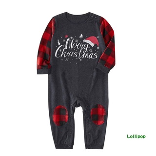 lolq-navidad familia coincidencia pijamas conjuntos, papá mamá niño bebé dibujos animados impreso (8)