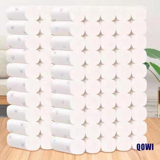 (QOWI) rollos de papel a granel para baño, color blanco, suave, 5 capas