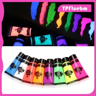 [hot sale] Black Light Paint UV Neon Face & Body Paint Glow Paints (8Bottles 0.34 oz. Each) - Blacklight Reactive Fluorescent Paint