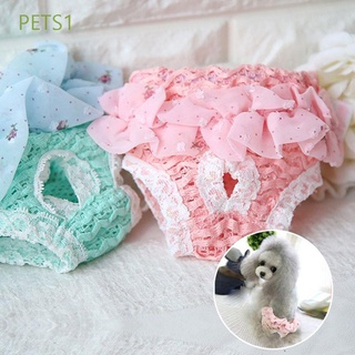 pets1 home & living pet pantalones fisiológicos transpirables gato suministros perro bragas gasa linda ropa interior ropa elástica cachorro pañal/multicolor (1)